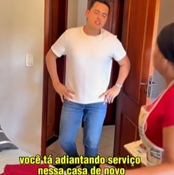 T0122052 Luís bagunçou todo quarto para Adriana refazer serviço