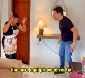 T0121004 Luís quebrou buquê de flores do Tim acusou Adriana de ter quebrado