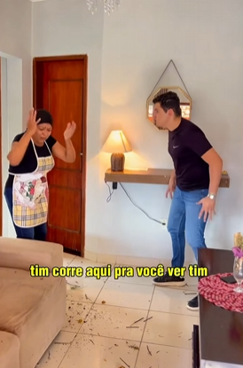 T0121004 Luís quebrou buquê de flores do Tim acusou Adriana de ter quebrado