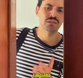 T0121006 Luís sujou todo chão para Adriana ter que limpar tudo de novo